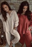 Annie Cushion Cotton Peter Pan Smock Blouse Rhubarb Rose